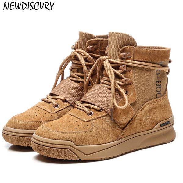 

genuine leather canvas women shoes special force desert combat women's flat trainers army woman shoes, Black