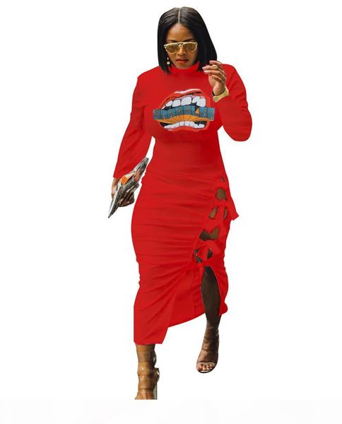 

women midi dresses elegant fall winter hollow out & club long sleeve party dress bandage split long skirts sheath column sell 1685, Black;gray