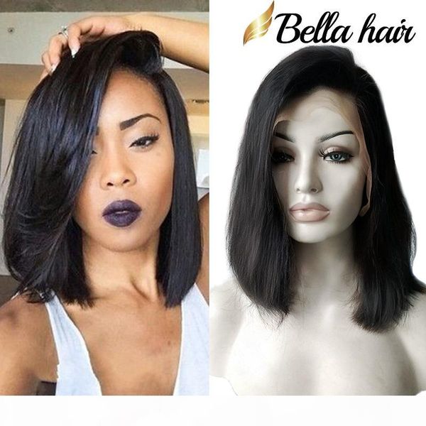 

bella hair glueless wigs bob cut wigs human hair bob full lace wig for black women full cuticle short bob lace wigs hipping, Black;brown
