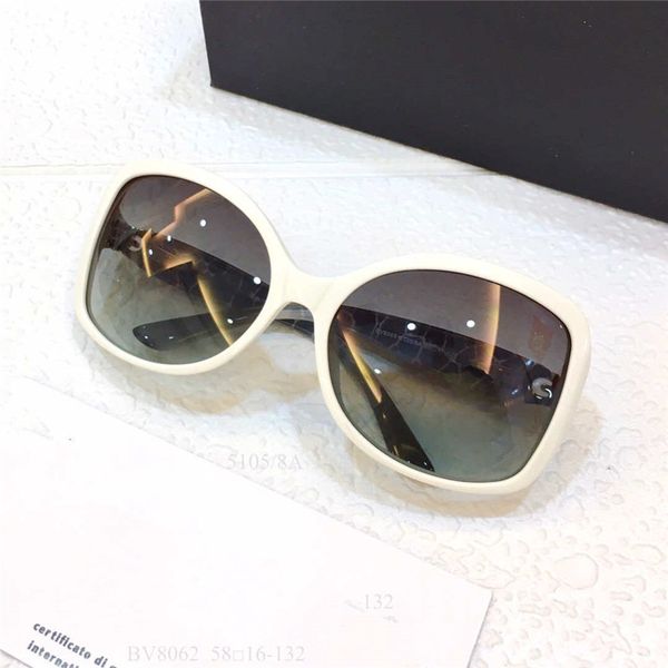 

8065 sunglasses for men and women charming square fashion trend glasses frame lock style plate full frame uv protection sunglas, White;black