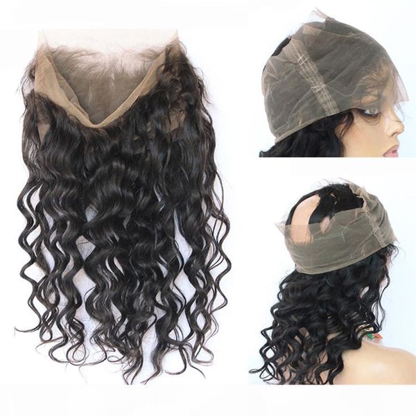 

glamorous 360 lace frontal with bundles wave curly hair with 360 lace closure peruvian brazilian indian malaysian virgin human hair 3pcs lot, Black;brown