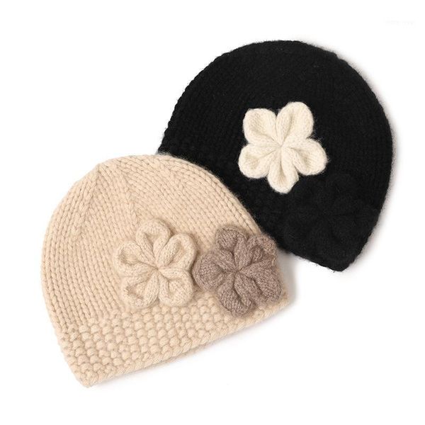 

fall and winter new men's and women's universal design non-dyed thickened cashmere knitted hat1