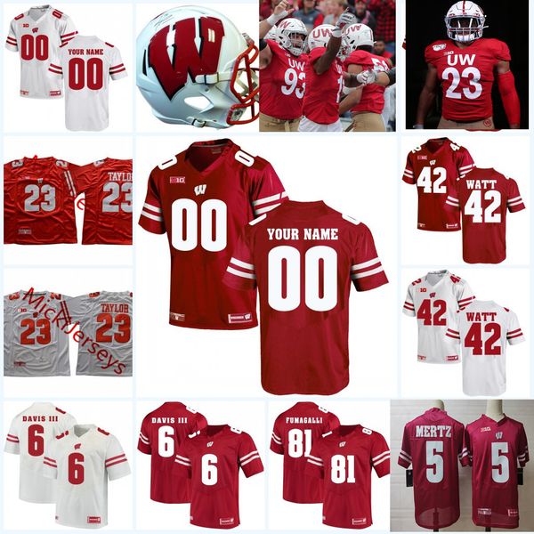 

wisconsin badgers football joe schobert james white ryan ramczyk beau benzschaweltyler biadaszdagger andrew van ginkel derek watt jersey, Black