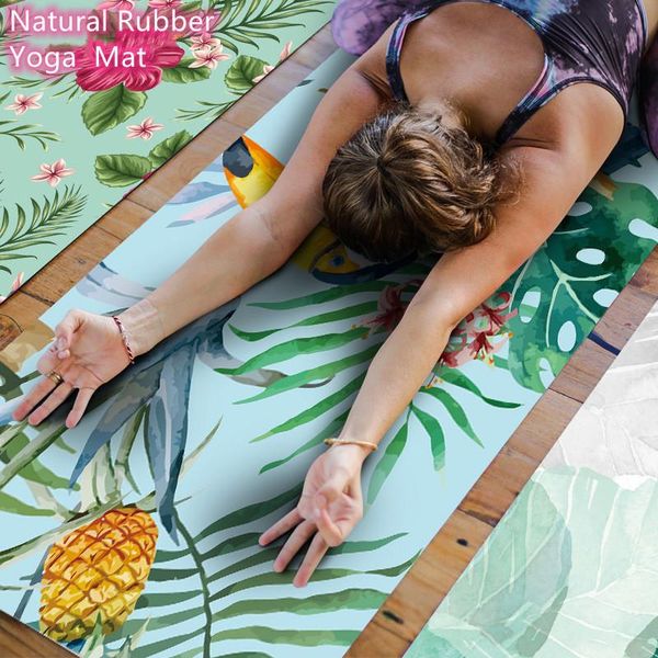 

green yoga mat natural rubber suede print ultra-thin folding exercise portable sweat-absorbing meditation anti-skid for beginner