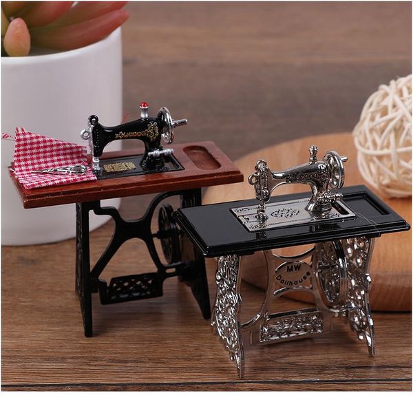 

детские кукольные домики декор миниатюрной мебели деревянные швейные машины с нитью ножницы аксессуары для кукол дома игрушки f bbyuqa