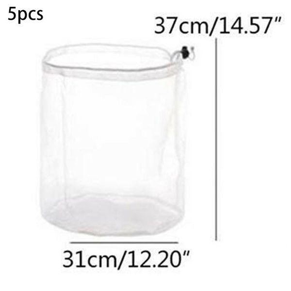 

lingerie laundry bag shoes travel friendly white 5pcs drawstring washing