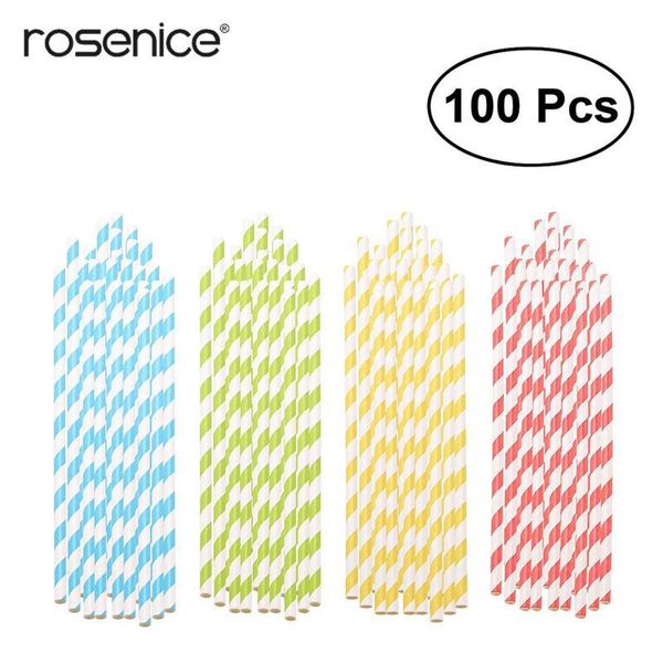 

100шт свадьба день рождения радуга бумага ассорти синей соломка для партии соломы зеленый красного желтых цветов питьевого yxlrye garden_lig
