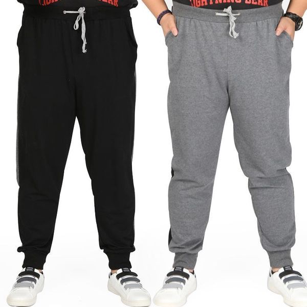 

spring and winter new men the cotton leisure small foot mouth loose trousers super large long pants size 3xl-6xl7xl1, Black