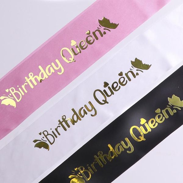 

birthday queen glitter satin sash mermaid birthday girl ribbons shoulder girdle party supplies fashion decoration acc bbyieo