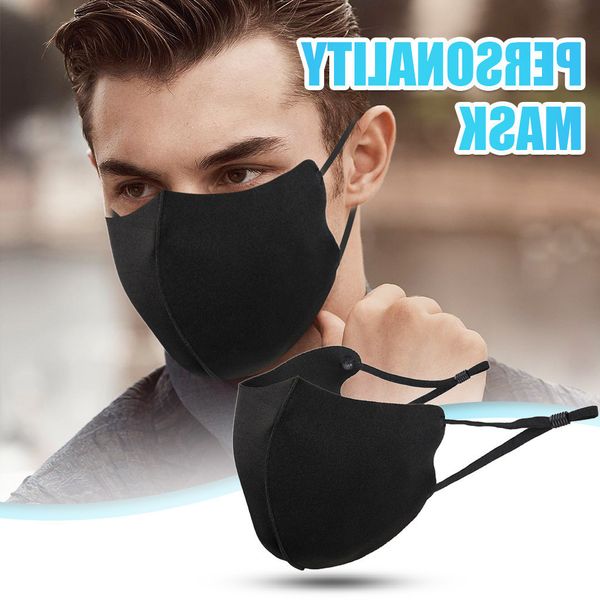 

washable black for 1/3/5pcs face mask reusable women men adjustable dustproof mouth muffle foggy haze carbon pm2.5 mascarillas