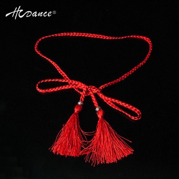 

2020 hcdance new latin dress accessory spinal cord belt professional jewelry accessories new dance cord belt latin clothing a04, Black;red