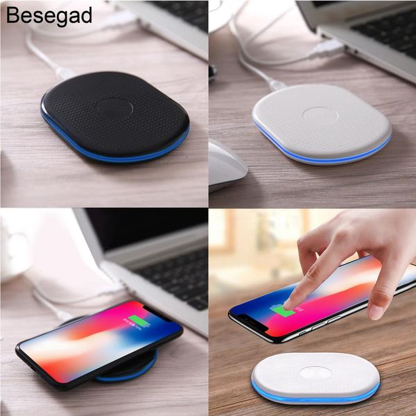 

besegad fast qi беспроводное телефонное зарядное устройство зарядка pad стойка стойки держатель станции для iphone x 8 8plus samsung s9 s9pl