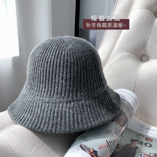 

autumn and winter bucket hat women fashion retro fisherman hat wild spring felt, Blue;gray