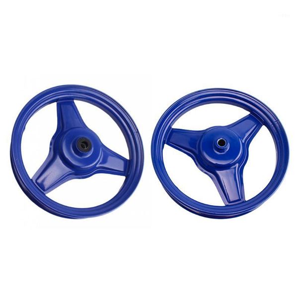 

2 piece durable motorcycle front+rear rim wheel replace for yamahapw50 [glossy blue]1