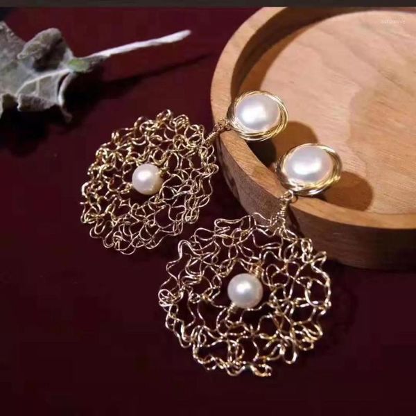 

retro style pearl drop-earrings,original design women earrings with natural fresh-water pearls,jewelry for wedding party decor1, Silver