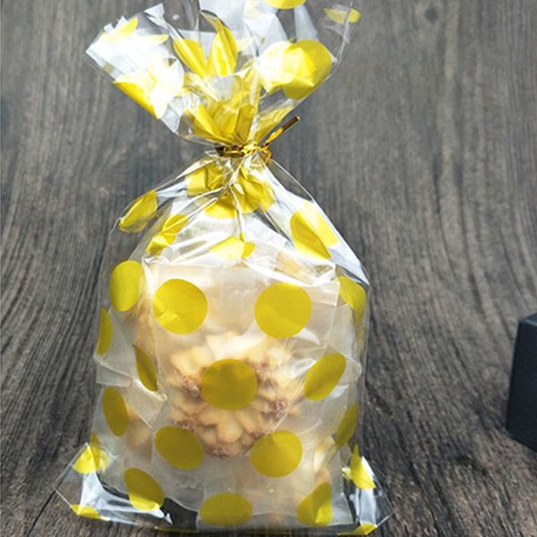 

100pcs party decoration packaging home sealing wave point pattern chocolate wedding snack pastry candy cookie bag