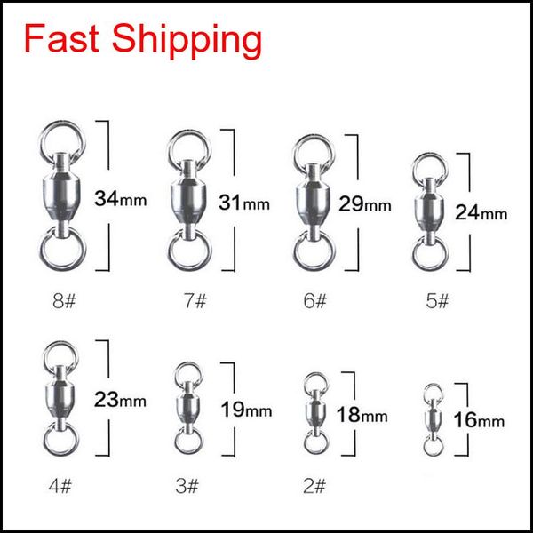 

single melt ring swivel high speed fishing ball bearing metal stainless steel fishings tackle new qylafd alice_bag
