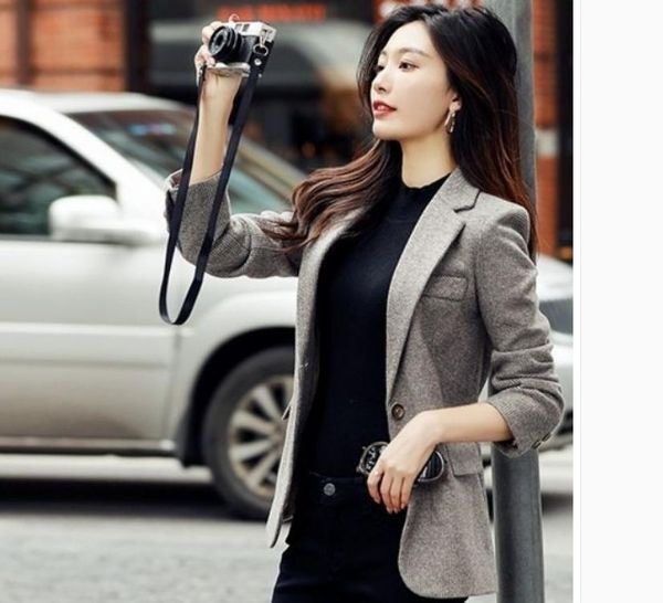 

2021 spring and autumn winter with new style fashion long sleeve women's western-style clothes coat @863, White;black