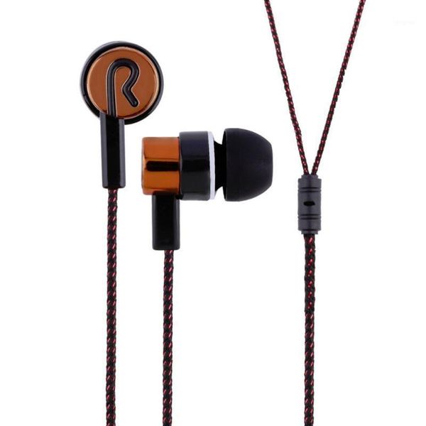 

3.5mm stereo woven fiber cloth line headset device metal jack wholesale1