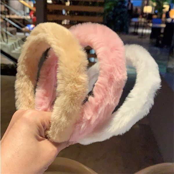 

women elegant rabbit fur headbands hairbands vintage hair accessories hair bands winter party jewelry headband christmas gift 151 n2