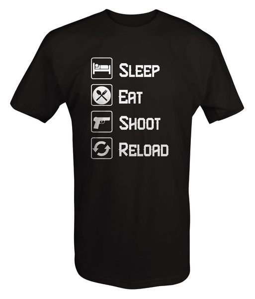 

2019 горячие продажи 100 хлопок сна съешьте shoot reload gun стиль t shirt summer style майка спортивная с капюшоном hoodie