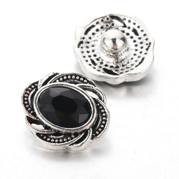 

10pcs lot new cat snap jewelry 12mm snap buttons with rhinestone charm button fit snap bracelets bangles for women h bbyphh