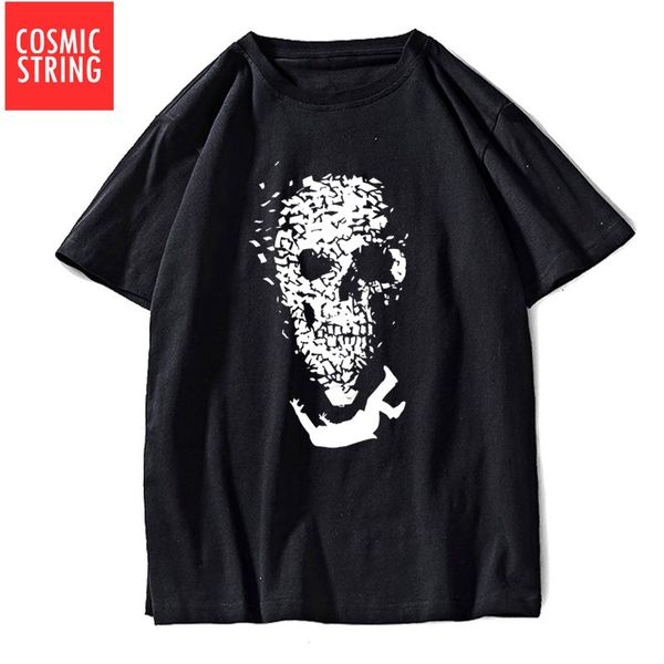 

cosmic string o-neck cool skull men t shirt casual summer loose men tshirt o-neck t-shirt male men tee shirts sport hooded sweatshirt hoodie