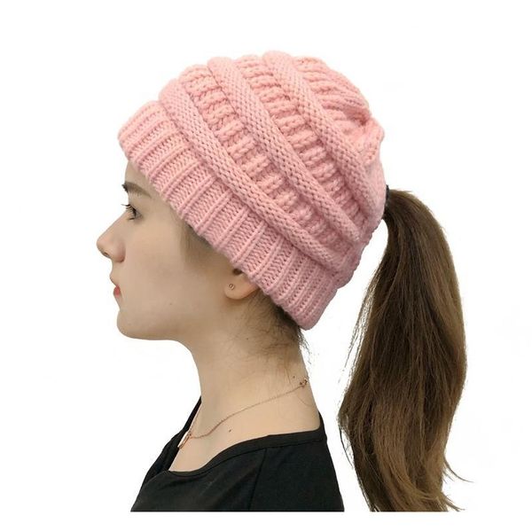 

winter criss cross ponytail beanie warm wool knitted hat messy cross ponytail knitting hat women winter war jlljoy xmhyard