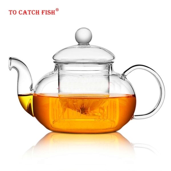 

heat resistant pot,practical bottle flower cup glass teapot with infuser tea leaf herbal coffee q1218