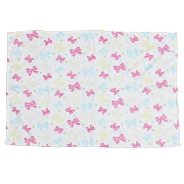 

Soft Blanket Warm Dog Cat Coral Blankets Mat Bed Cover with Bow for Kitties Puppies Pets -