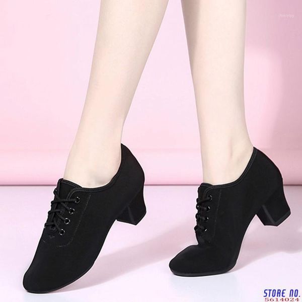 

woman latin dance shoes black red ballroom tango salsa dancing shoes for women teachers training modern dance1