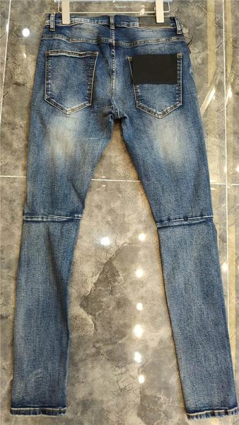 

summer new style famous hole casual brand designers motorcycle trousers pants men design white slim fashion able jeans, Blue