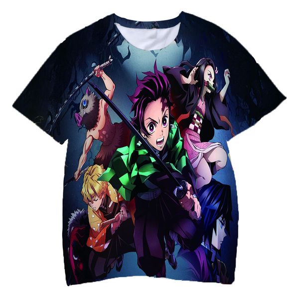 

demon slayer 3d cartoon anime ghost blade boy gifts for 3d print shirts aesthetic plus size oversized men clothing