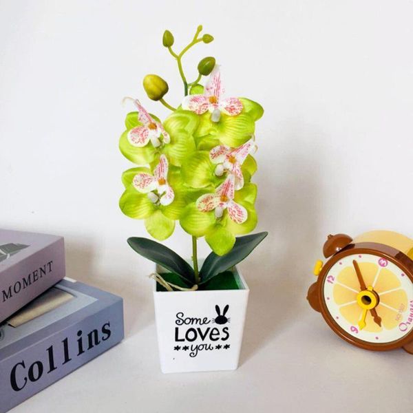 

fake butterfly orchid flower artificial potted plant wedding party decor1