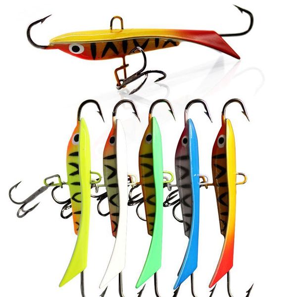 

gobygo 1pcs winter ice fishing lure ice jig 6cm 9g sinking lead head hook hard bait vib wobbler jigging fishing tac qylplv