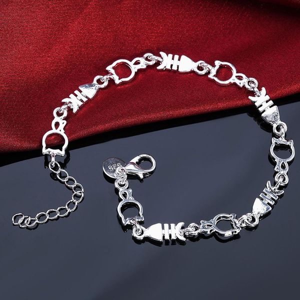 

new arrive beautiful women bracelet noble fish chain fashion wedding party silver cute lady nice bracelet jewelry lh011 h jllzyb, Black