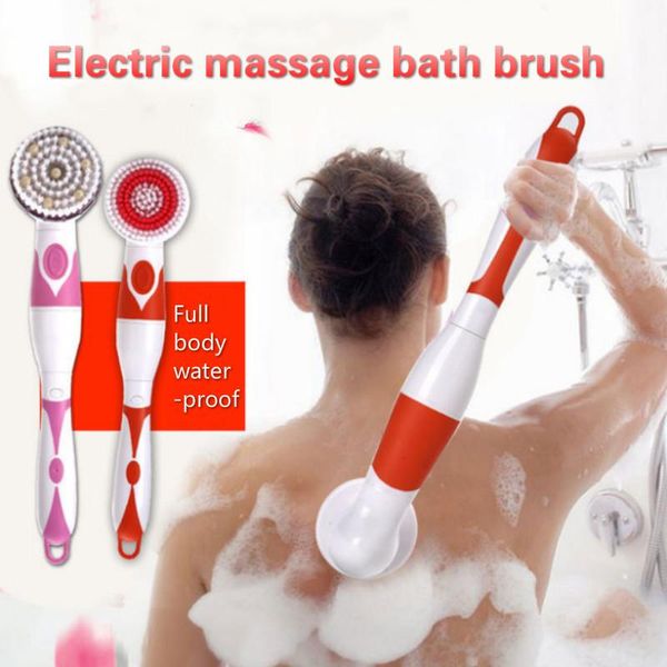 

electric waterproof massage bath brush long handle massage brush back rubbing artifact easily bath for the whole body
