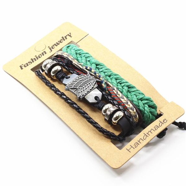 

green braided rope ethnic multilayer handmade leather men bracelets set women vintage bangle male homme men jewelry acc qylste, Golden;silver