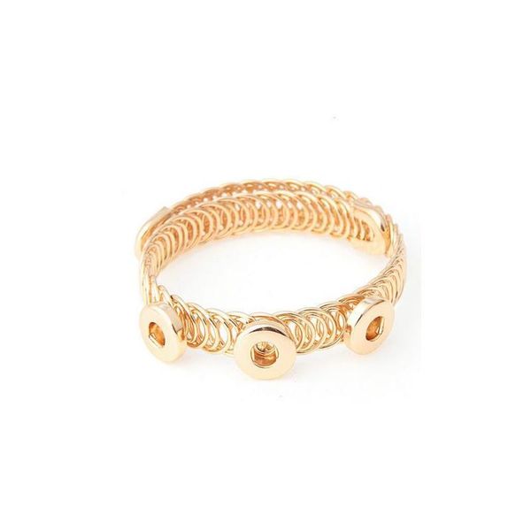 

gold silver color vintage bangle for women watches women metal snap button bracelet fit 12mm snap bbylat, Golden;silver