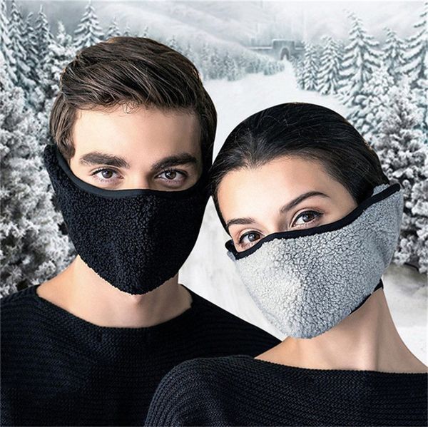 

unisex шерпа флис маска для лица женщины mens бербер плюша маски skimasks велоспорт earmuffs winter ветрозащитный маска для лица рот-муфельн