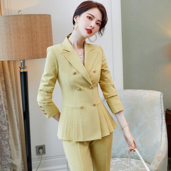 

женщины pant костюм бизнес новоселье high-end профессиональный менеджер респондент 2 шт blazer брюки conjunto blaser set, White