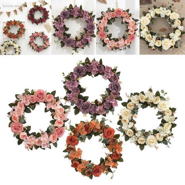 

decorative flowers & wreaths christmas door wall hanging flower wreath garland xmas thanksgiving ornament