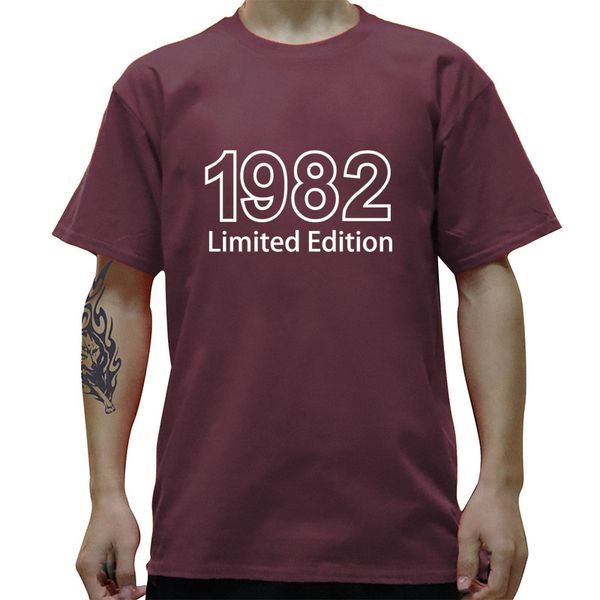 

summer new 1982 limited edition men cotton short sleeve 1982 birthday gift mans hoodie designers t shirts sweatshirt