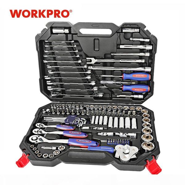 

workpro 123pc ремонт набор инструментов механик наборы инструментов отвертки ratchet гаечные ключи головки t200322