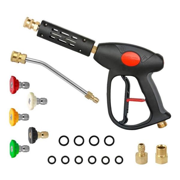 

garden hoses high pressure washer 4000 psi,7 inch extension replacement wand with 5 quick connect nozzles,1/4 connector, m22-14 th