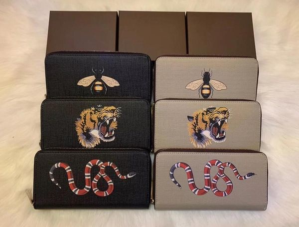 

animal pattern single zipper wallet the most stylish way to carry around money, cards and coins famous design men leather purse card holder