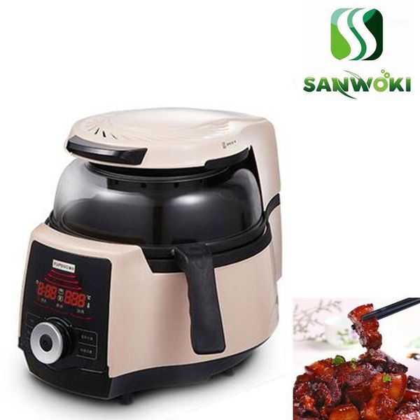 

electric skillets intelligent non-stick pot egg fried rice cooking cooker robot automatic machine frying mixer1