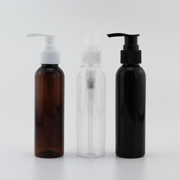 

storage bottles & jars 120ml x 40 empty black plastic with screw lotion pump , washing dispenser pet containers 4oz spray liquid soap