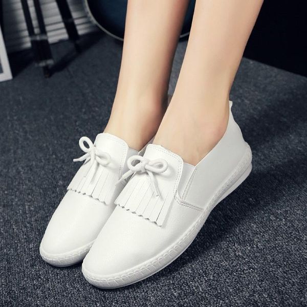 

2020 новые женщины квартиры обувь скольжение на ballet flat мокасины pu leather квартиры женская обувь женский zapatos de mujer женщины casu, Black
