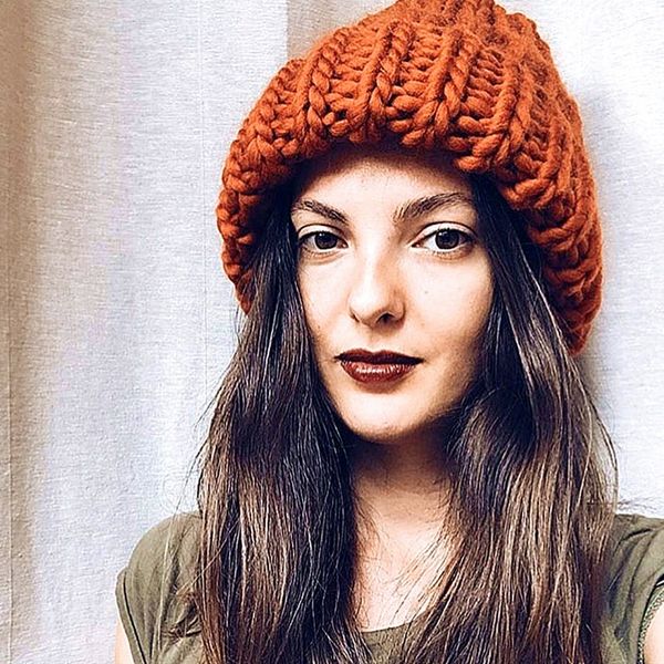 

women winter thick soft warm coarse large knitted solid female bonnet beanies hat cap